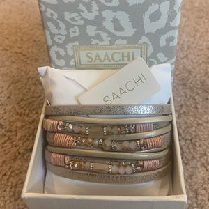 NWT SAACHI Vegan Leather Bracelet